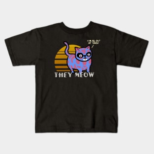 They Meow Cat Lover Parody Kids T-Shirt